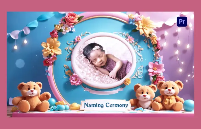 Naming Ceremony Invitation Card Creative 3D Slideshow